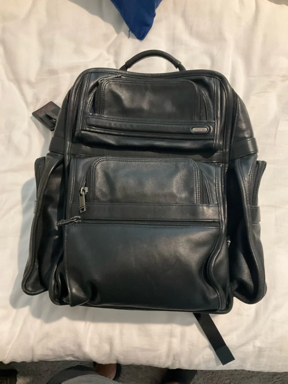 Tumi all leather Alpha backpack,